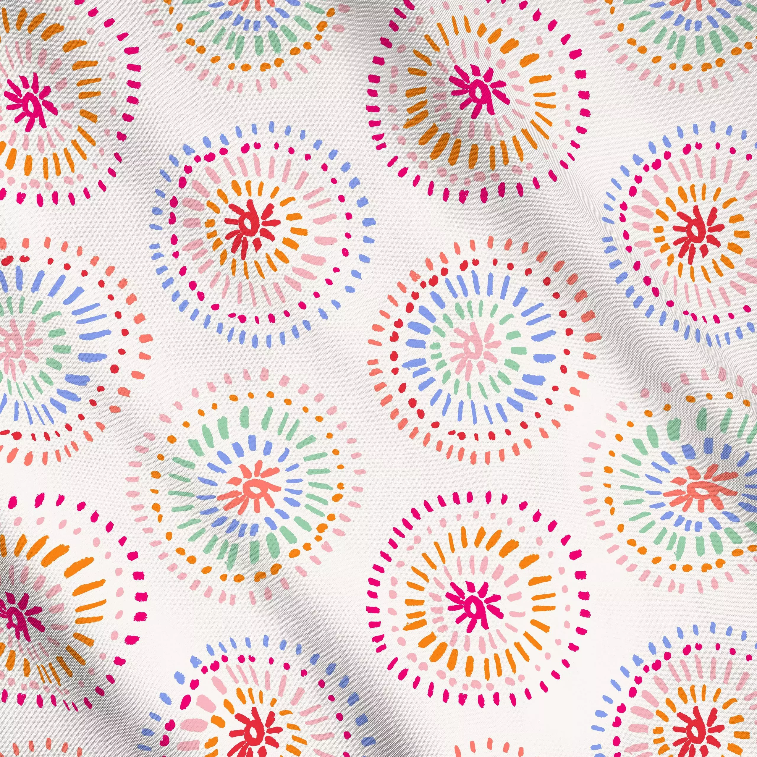 Meterware Ethno Kreise Allover bunt - Frühling, Sommer, Symbole & Muster - von „Kruth Design"; Ethno, Sommerlich, Gartendeko...