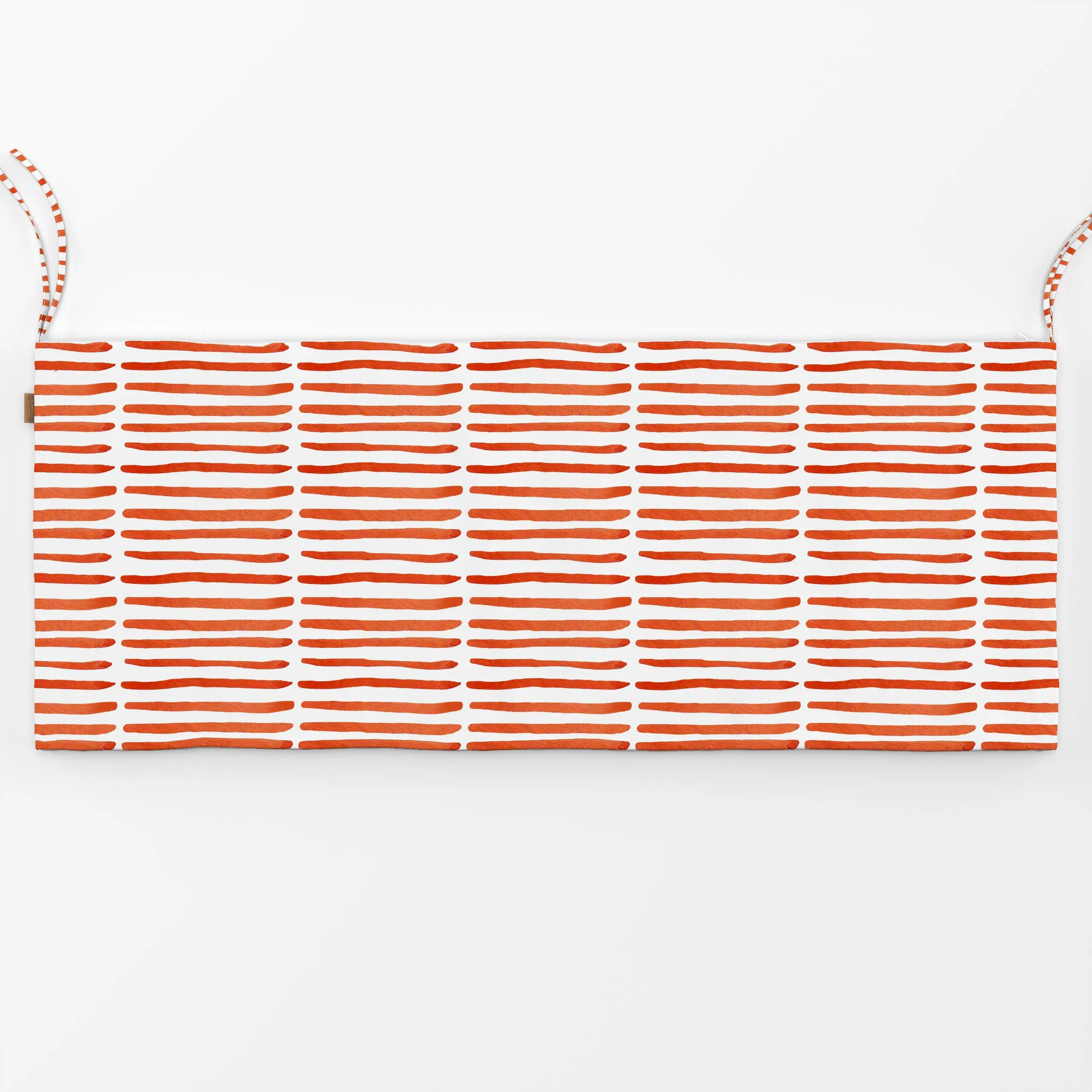 Bankauflage orangene Streifen Sommer - Sommer, Symbole & Muster, Retro & Vintage - von „Iris Knabenschuh Textildesign"; Must...