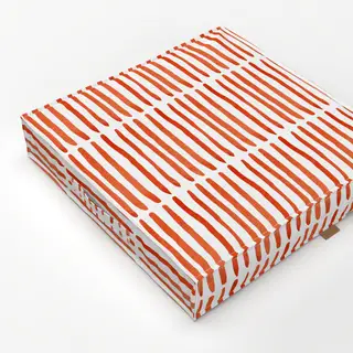 Bodenkissen orangene Streifen Sommer