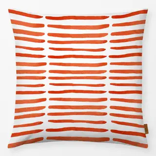 Kissen orangene Streifen Sommer