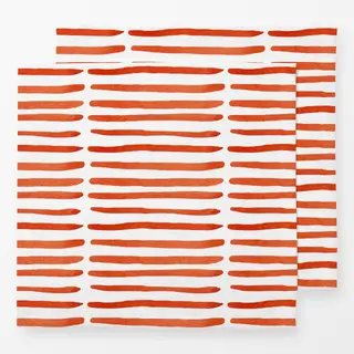 Servietten orangene Streifen Sommer