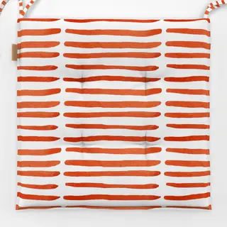 Sitzkissen orangene Streifen Sommer