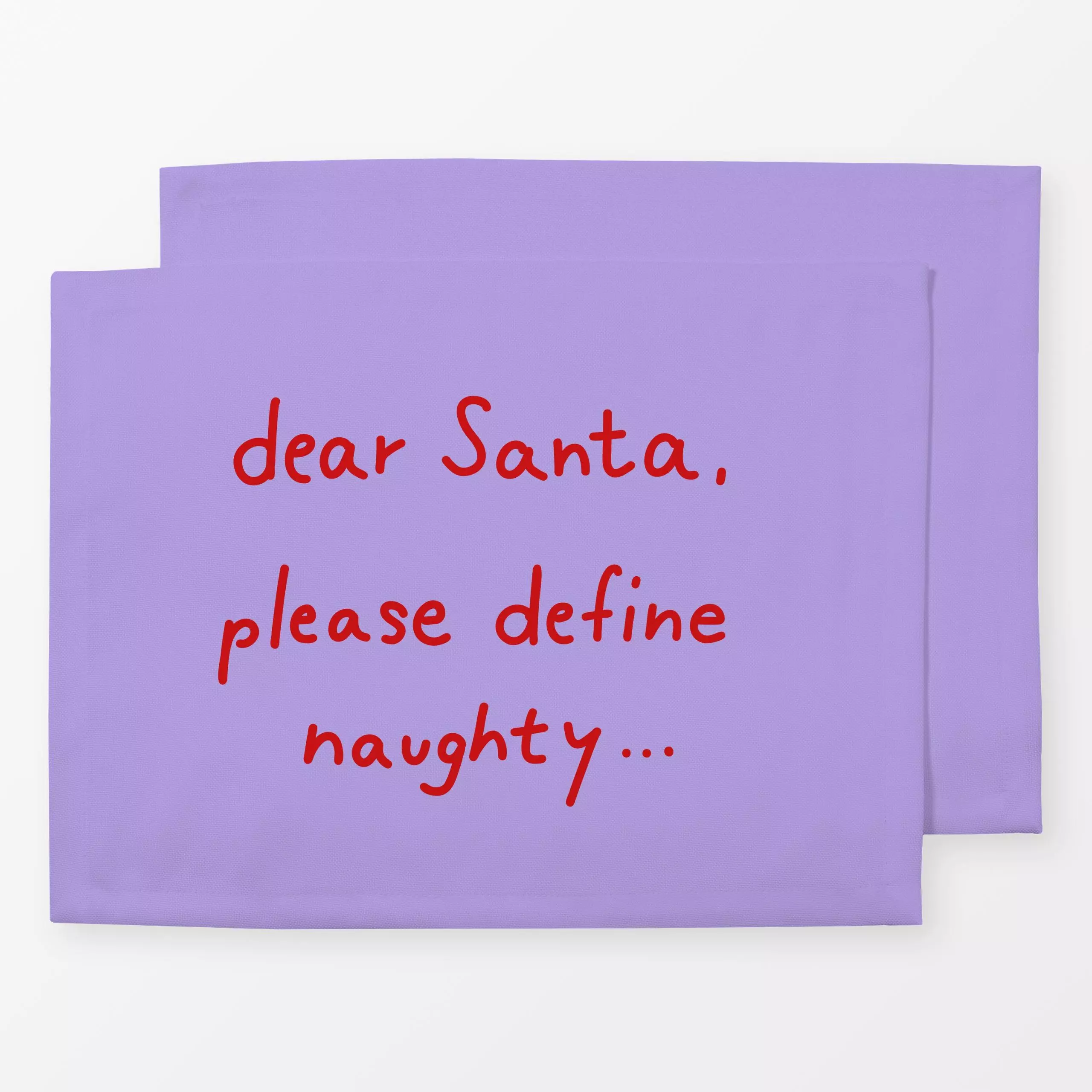 Tischset Dear Santa please - Kinderzimmer & Motive für Kinder, Sprüche & Schriftzüge, Weihnachten - von „Carolin Vonhoff"; K...