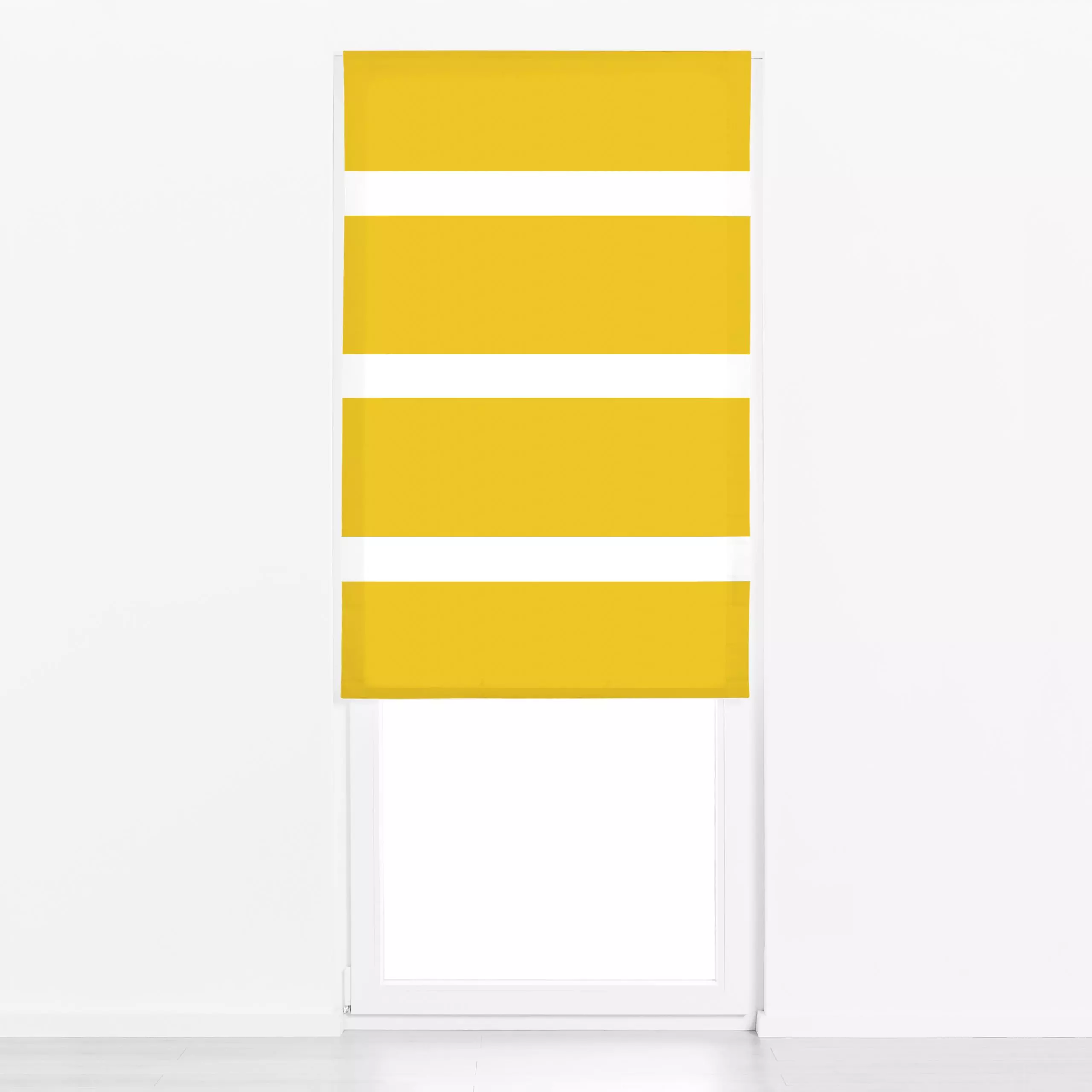 Raffrollo Sonnen Gelb - Streifen - Symbole & Muster - von „Uta Naumann"; Streifen, Garten, Sonnenaufgang, Zitrone, Sommer, g...