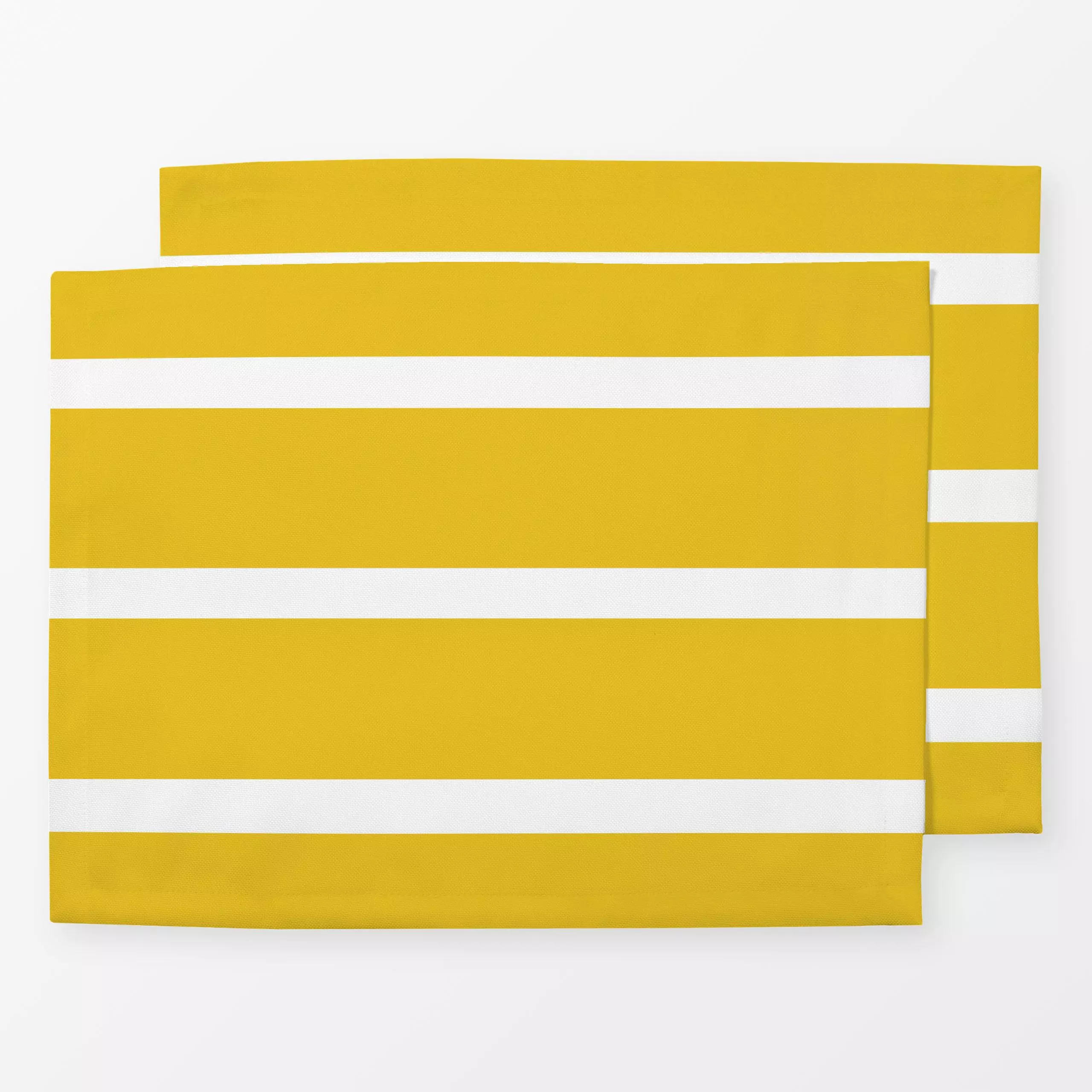 Tischset Sonnen Gelb - Streifen - Symbole & Muster - von „Uta Naumann"; Streifen, Garten, Sonnenaufgang, Zitrone, Sommer, ge...