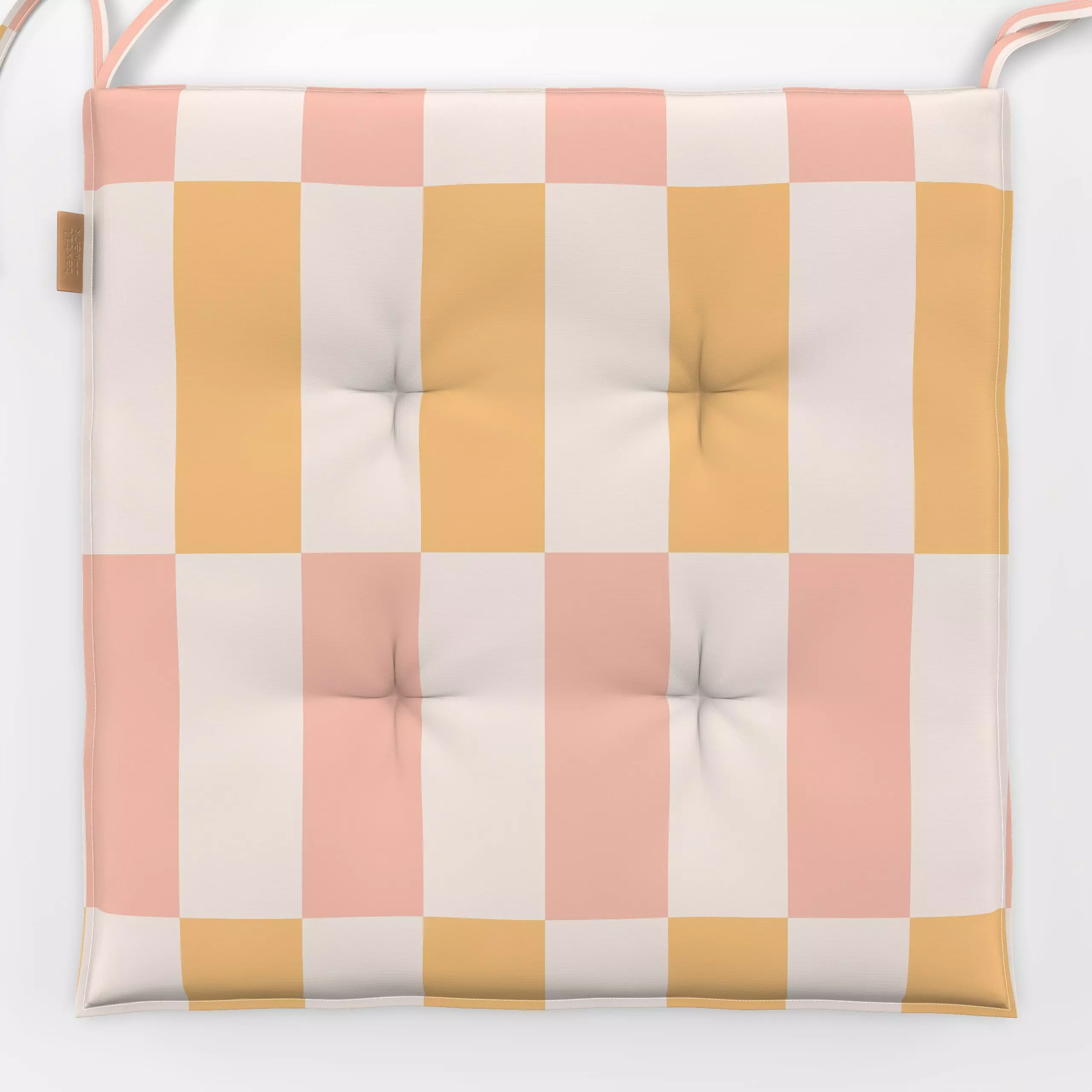 Sitzkissen Muster Colour Block - Sommer, Symbole & Muster - von „Maren Gross "; grafisch, Karo, Happy, Schachbrett, colourbl...