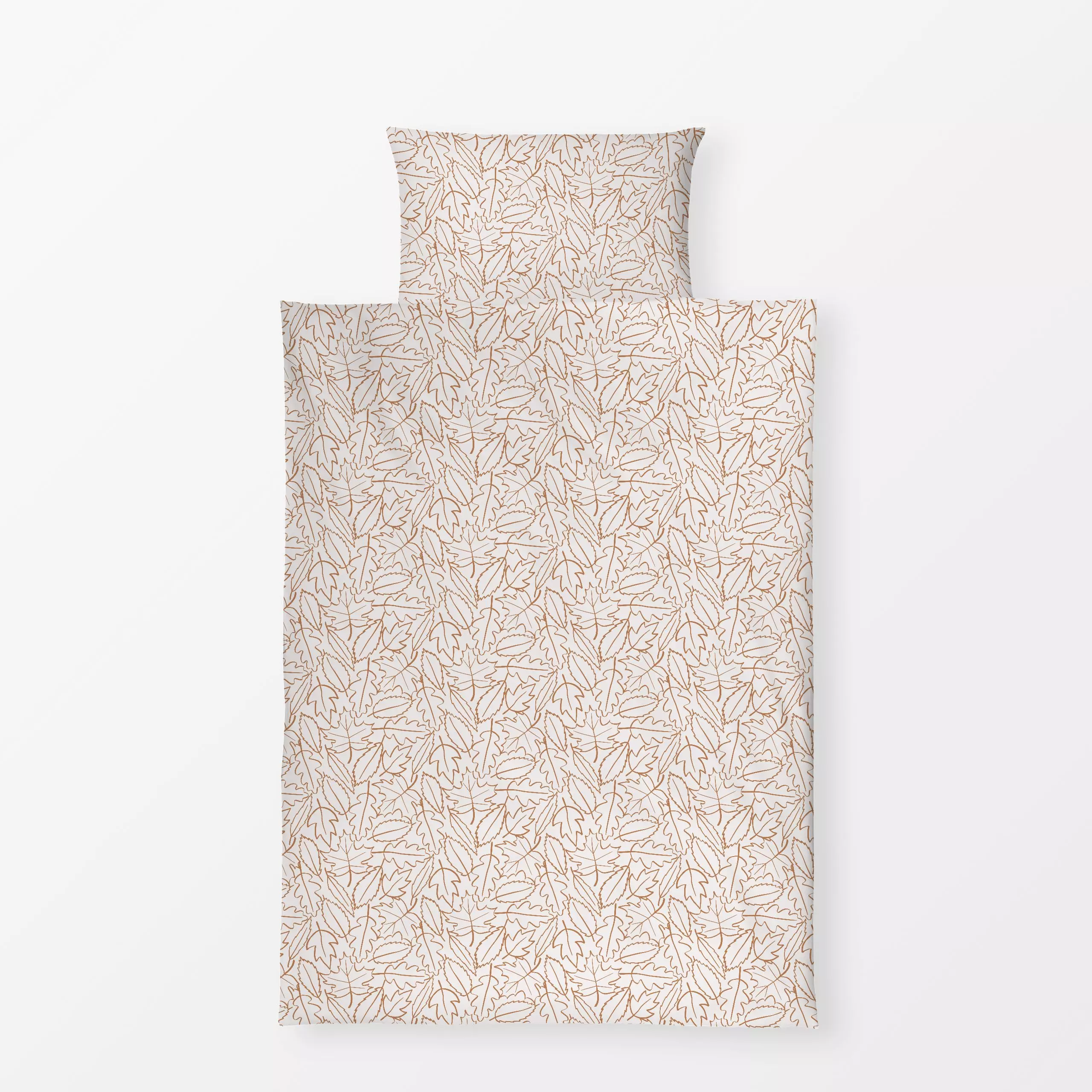 Bettwäsche Blätter Herbst Laub braun - Herbst, Natur & Landschaft - von „Kathrin Woo"; boho, Blätter, Laub, modern, Herbst, ...