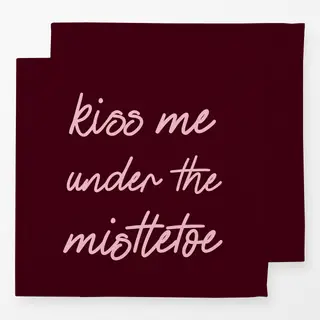 Servietten Kiss Me Under The Mistletoe