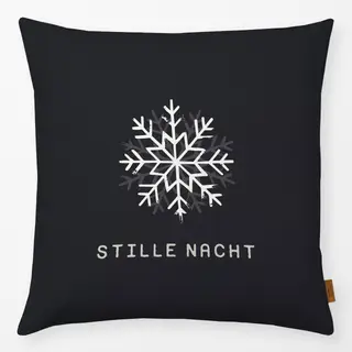 Kissen Stille Nacht anthrazit