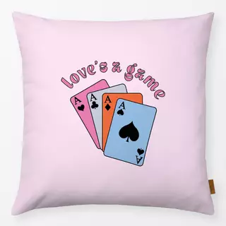 Kissen Love's a Game Rosa