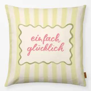 Kissen einfach glücklich gelb