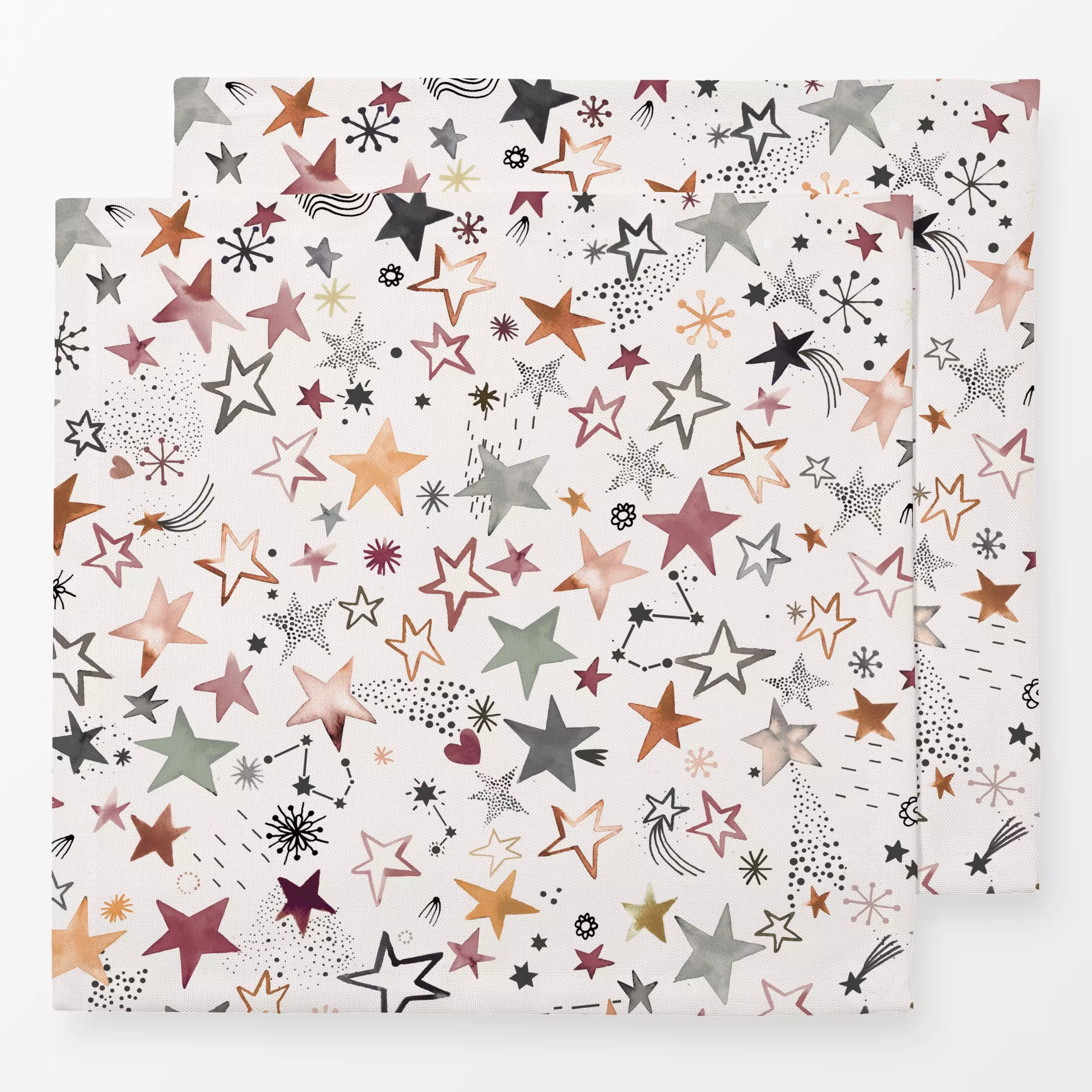 Servietten Winter Xmas Stars Copper - Weihnachten, Winter, Symbole & Muster - von „Ninola Design "; Cozy, Sterne, Weihnachte...