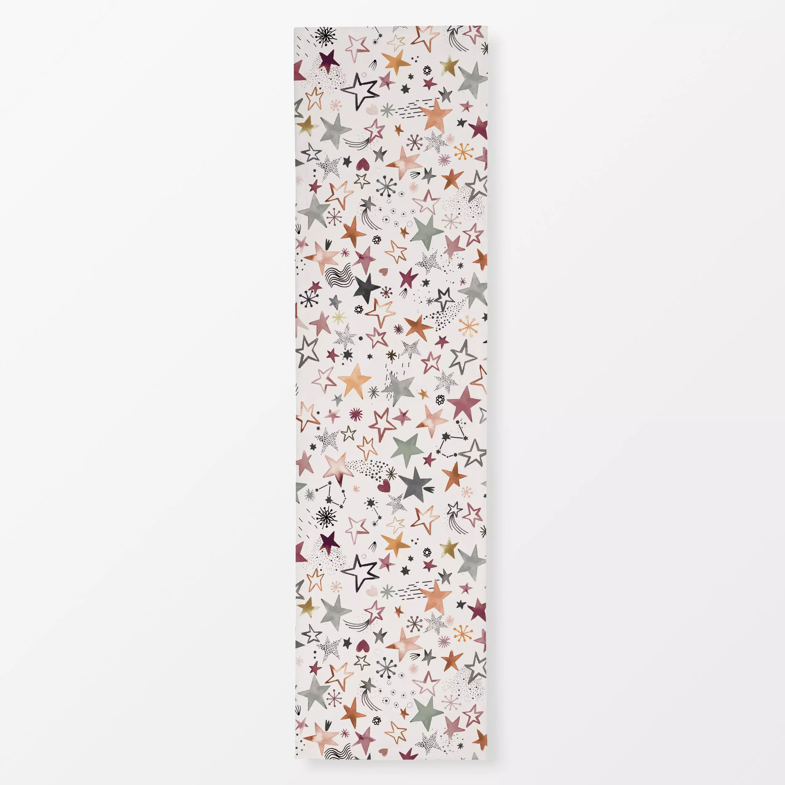 Tischläufer Winter Xmas Stars Copper - Weihnachten, Winter, Symbole & Muster - von „Ninola Design "; Cozy, Sterne, Weihnacht...