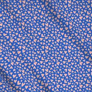 Meterware Muster Herzen - blau