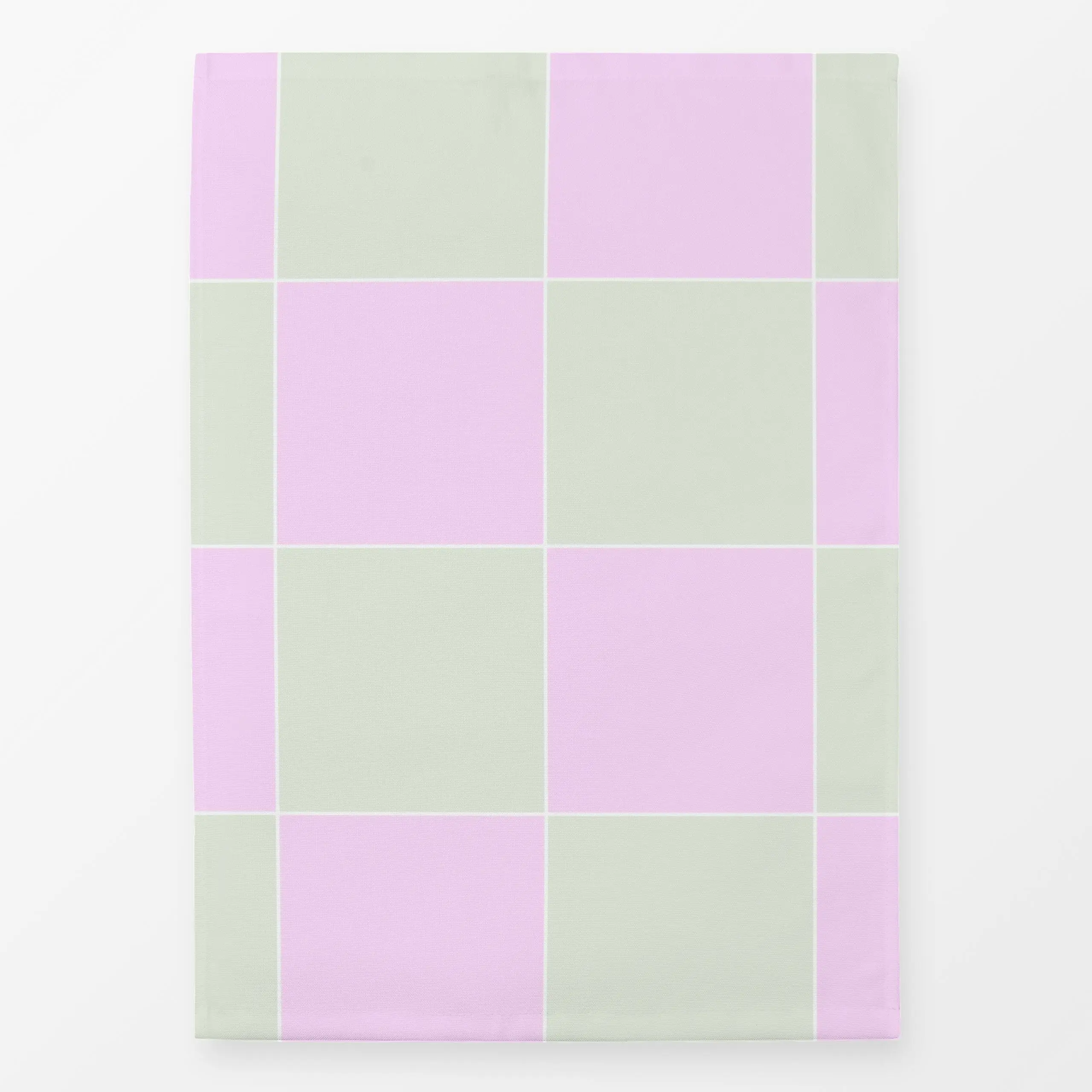 Geschirrtücher Lucky Me Pink Mint Retro Karo - Frühling, Symbole & Muster - von „Monika Strigel"; Karo, kariert, Fruehling, ...