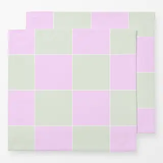 Servietten Lucky Me Pink Mint Retro Karo
