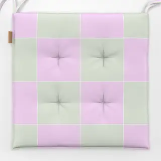 Sitzkissen Lucky Me Pink Mint Retro Karo