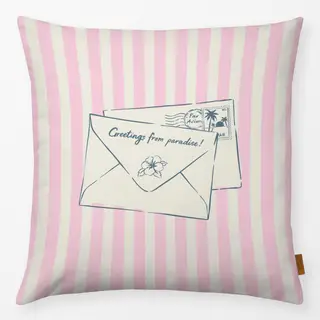 Kissen Post aus dem Paradies rosa