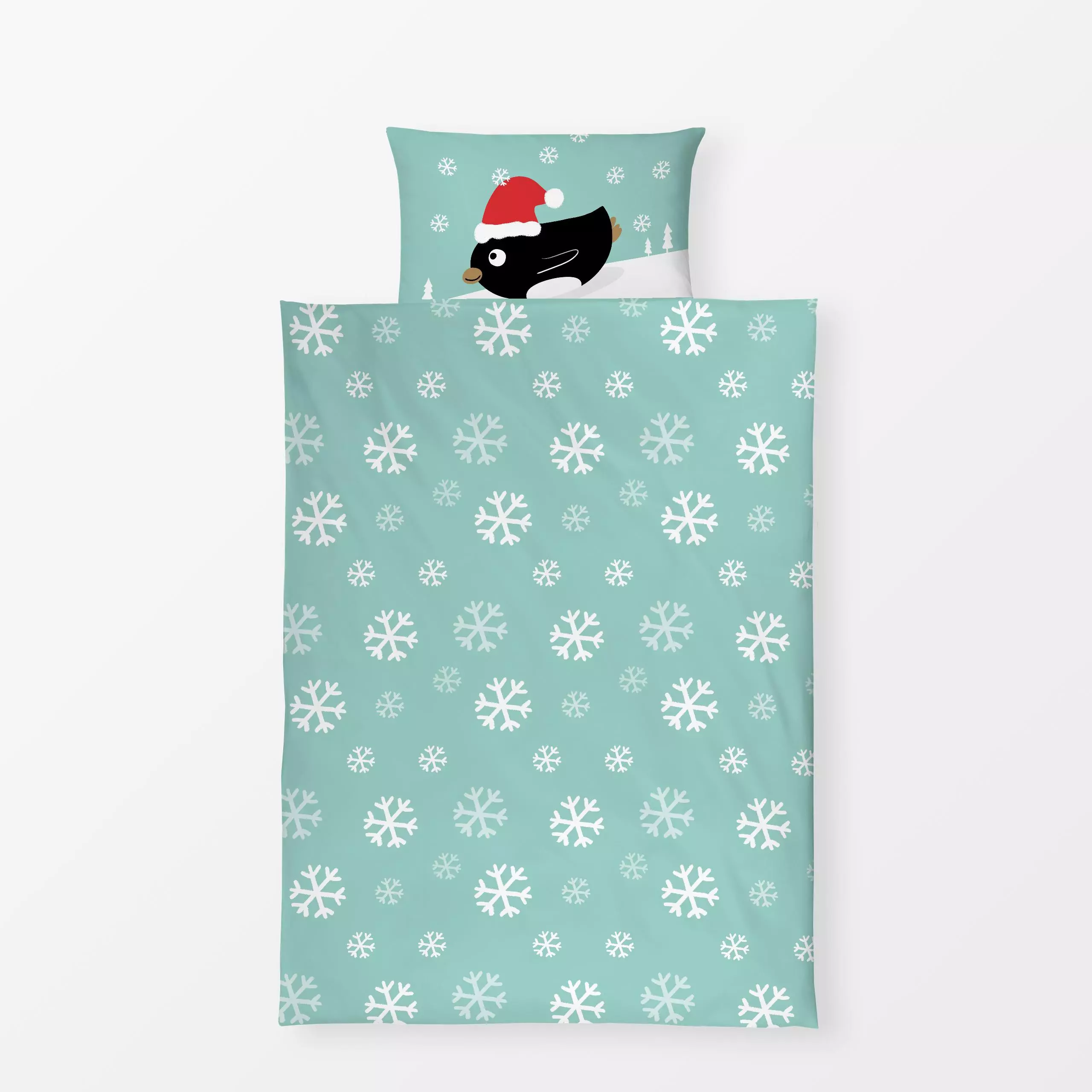 Bettwäsche Sei Cool Pinguin - Kinderzimmer & Motive für Kinder, Tiere, Weihnachten - von „Julia Reyelt"; Muster, minimal, Pi...