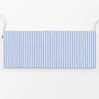 Bankauflage Streifen mit Wellen Blau