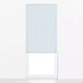 Raffrollo Streifen weiß-blau