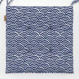 Sitzkissen Japanese Waves Weiss