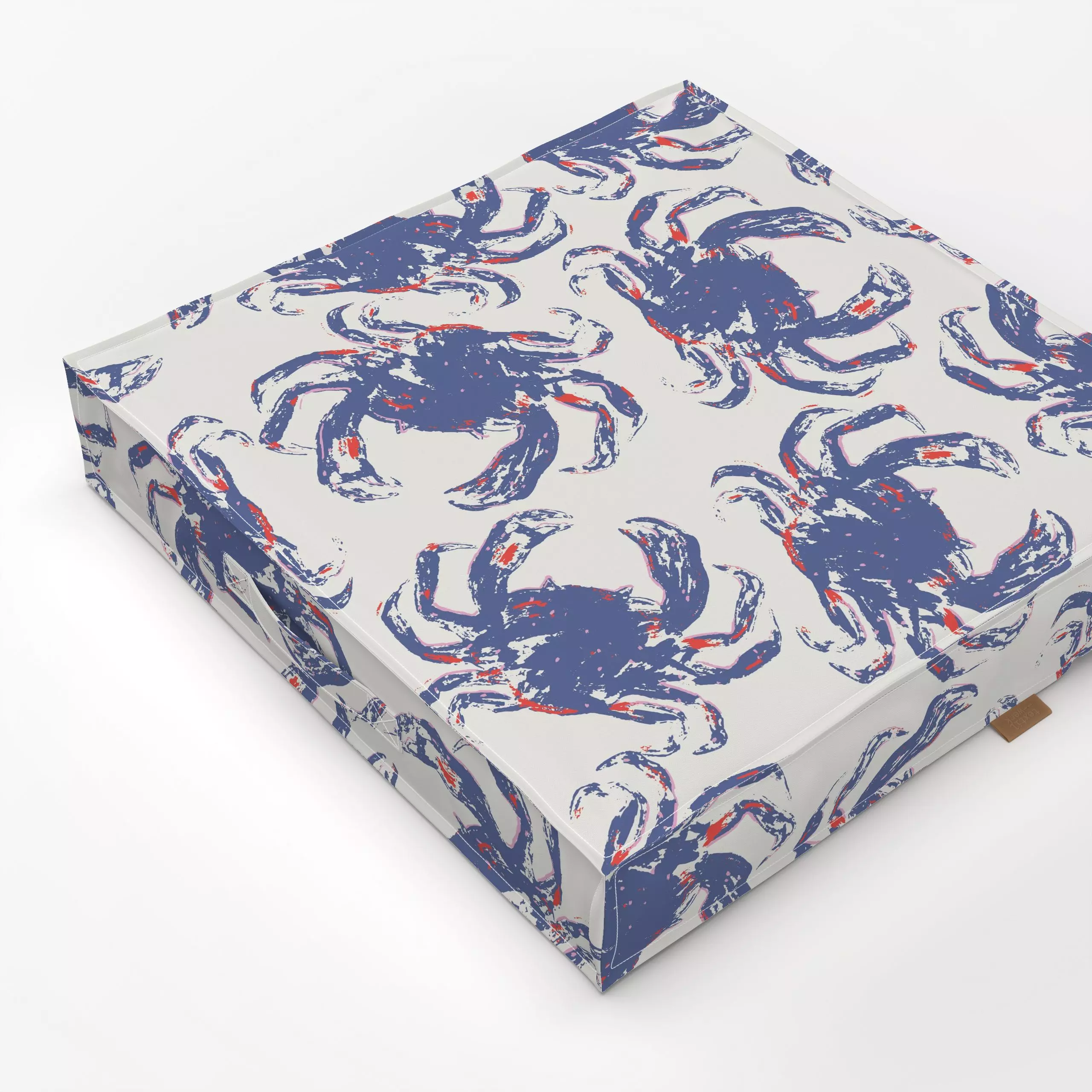 Bodenkissen Krebse Allover - Natur & Landschaft, Tiere - von „moDeern Design Studio"; Muster, Meer, Strand, Meerestiere, Som...
