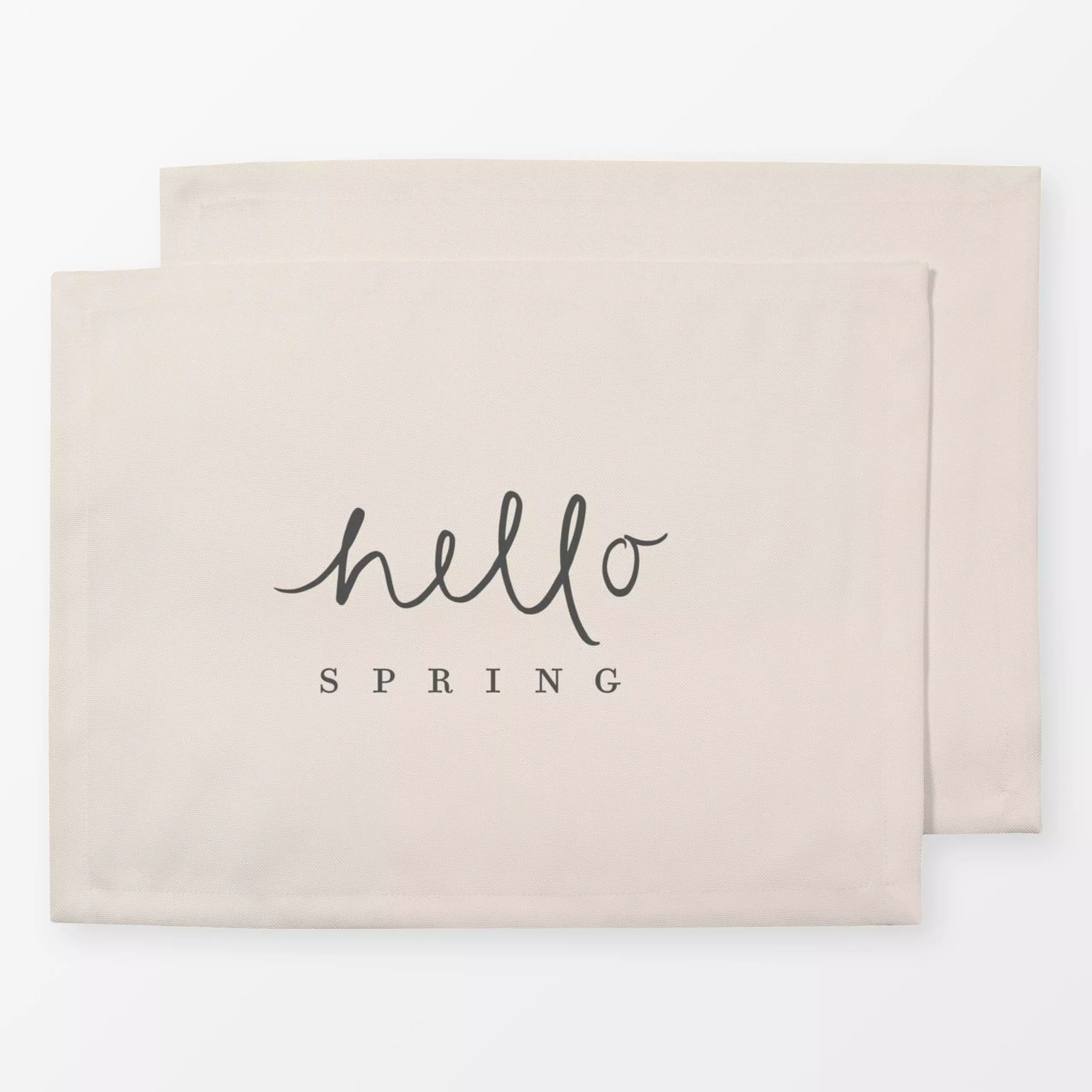 Tischset Hello spring, Spruch, Ostern, von Kruth Design