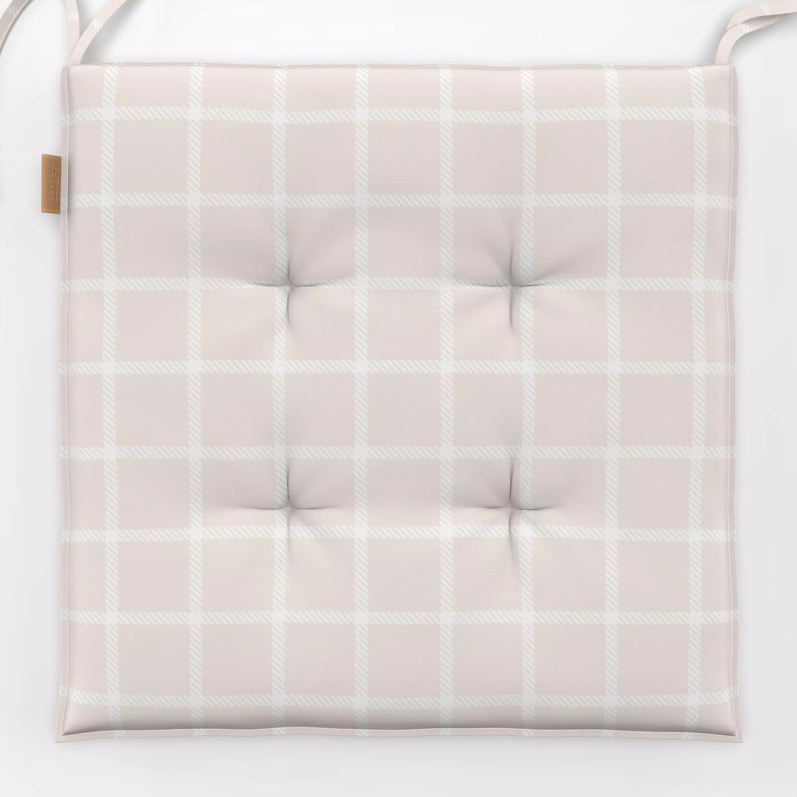 Sitzkissen Rosa Weiß Gingham Grid 2 - Sommer, Symbole & Muster, Retro & Vintage - von „Uta Naumann"; boho, vintage, boho, gr...