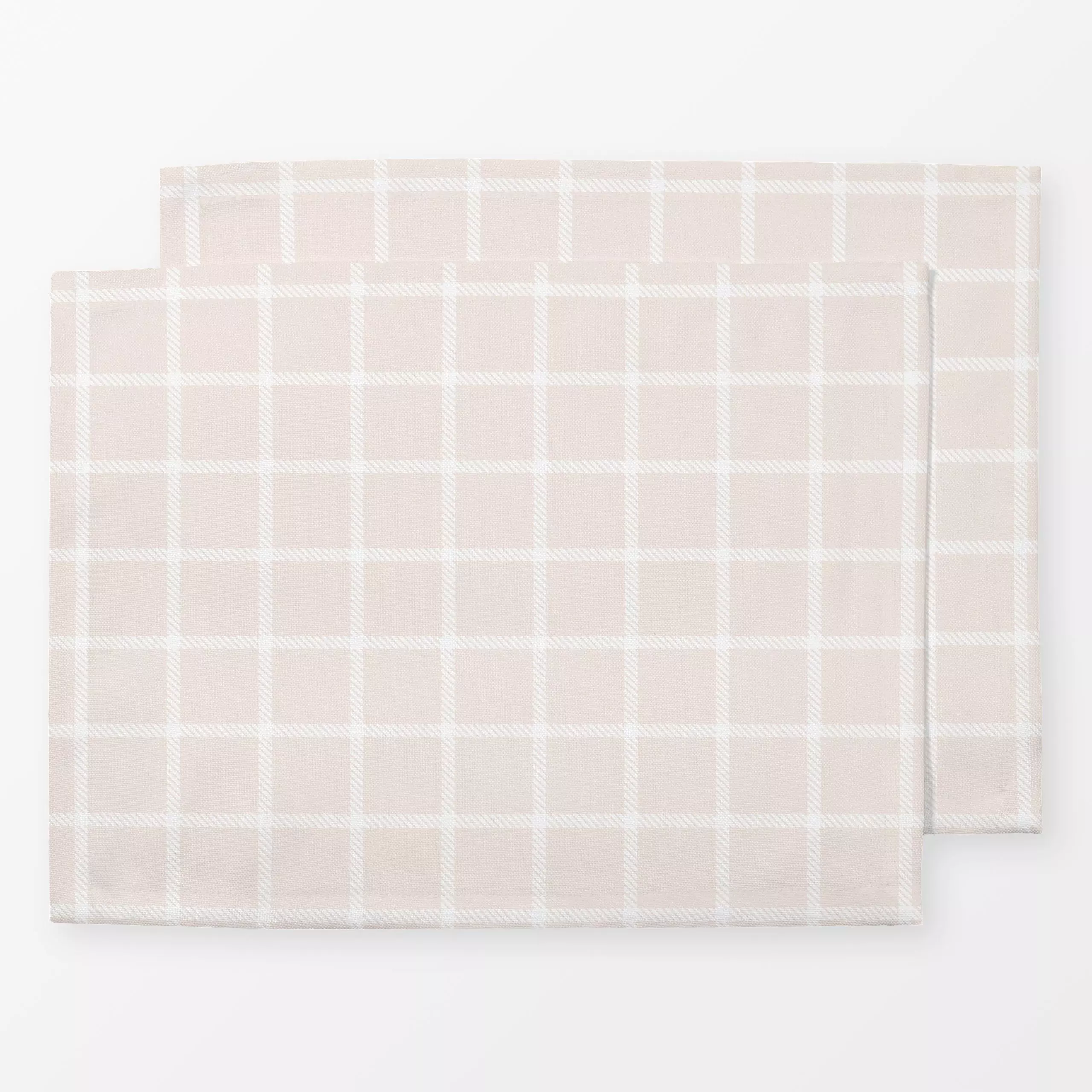 Tischset Rosa Weiß Gingham Grid 2, gemustert, Sommer, von Uta Naumann