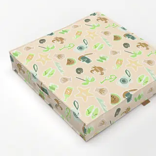 Bodenkissen Sommer Sticker Beige