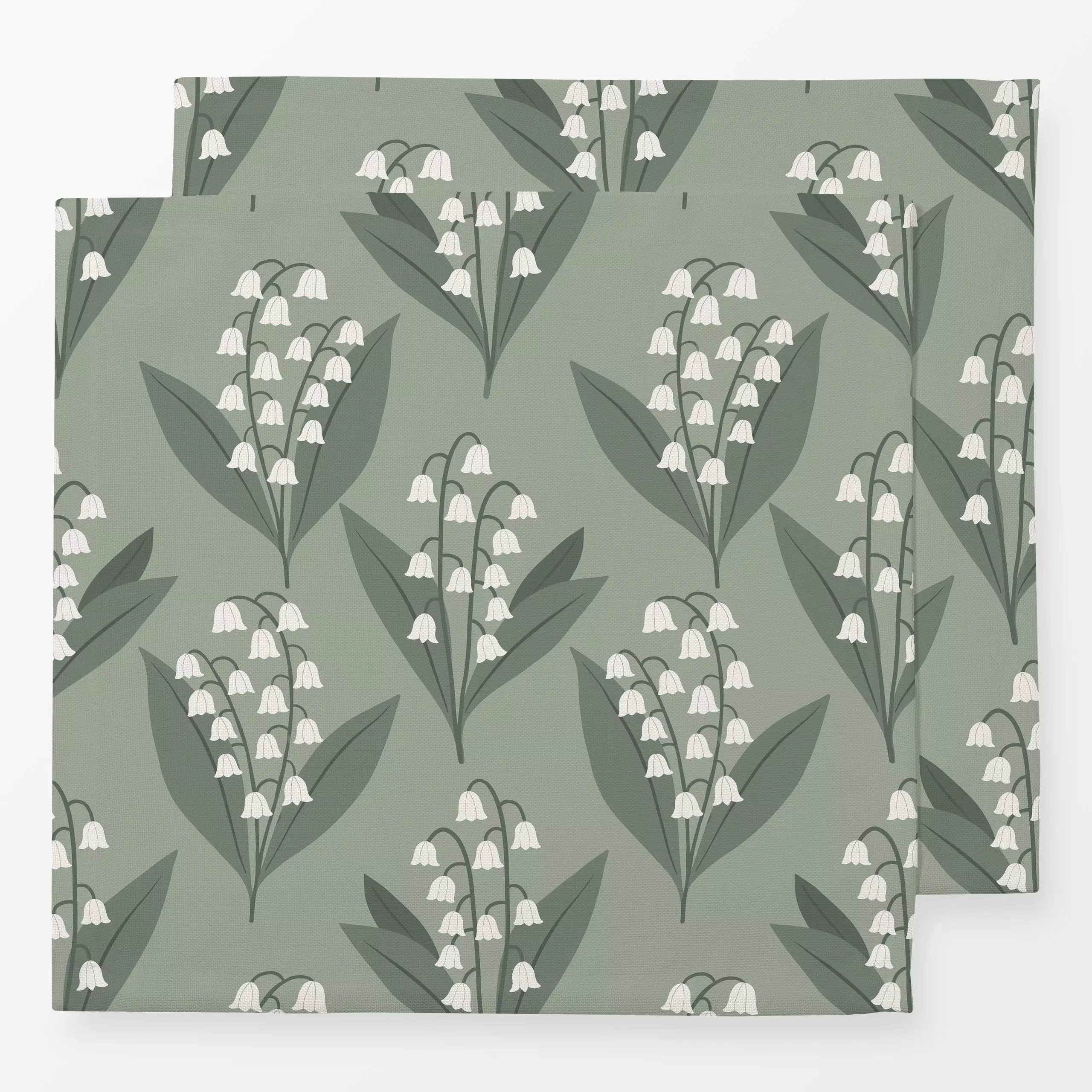 Servietten Maiglöckchen - Blumen & Florales, Frühling, Ostern - von „Studio Kesse"; Blumen, Schneeglöckchen, Ostern, Gartend...