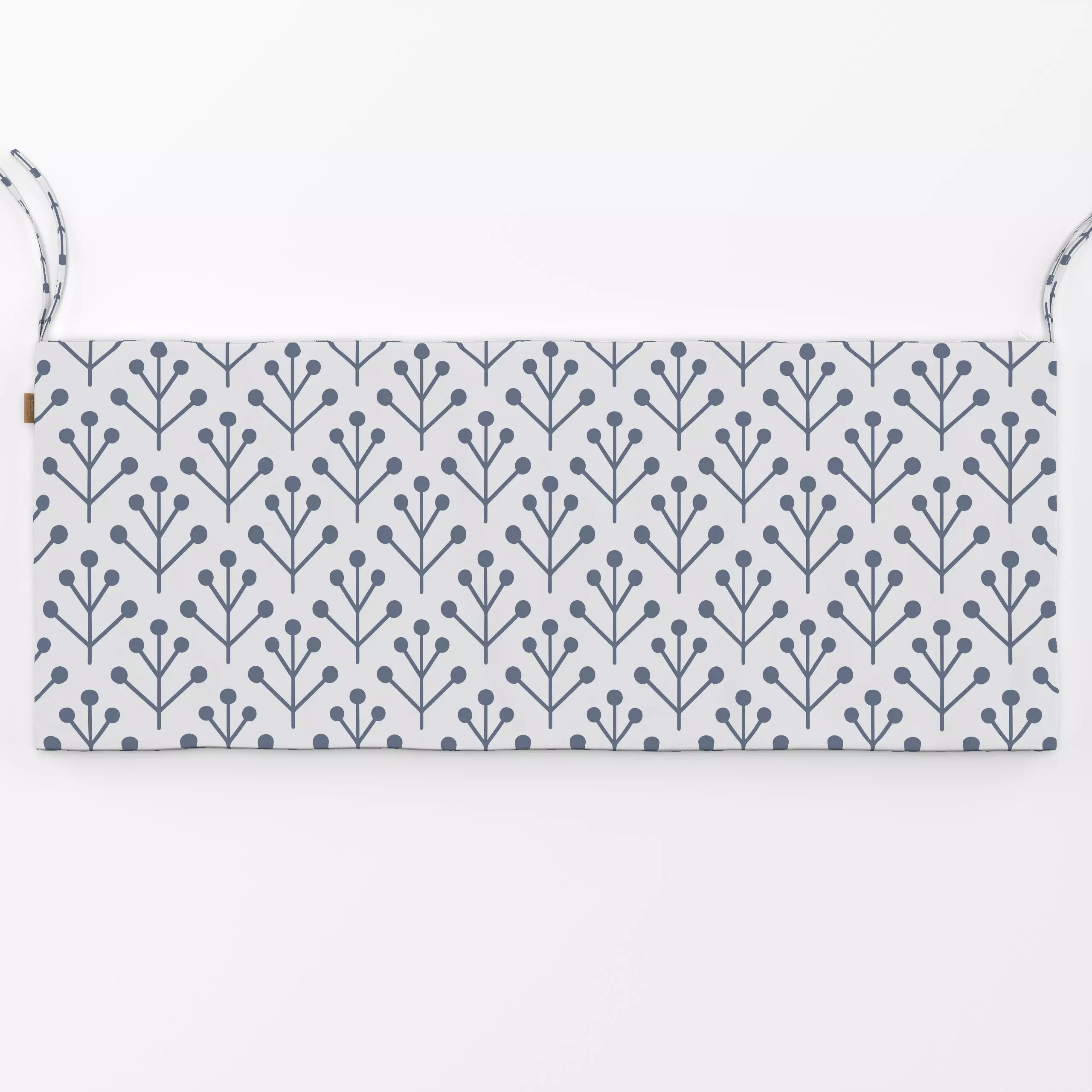 Bankauflage Berry Twig blau hellgrau - Symbole & Muster - von „Kathrin Woo"; Muster, minimal, abstrakt, Blaugrau, Geometrisc...