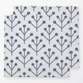 Servietten Berry Twig blau hellgrau