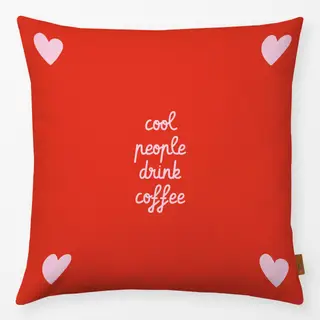 Kissen Cool People Drink Coffee