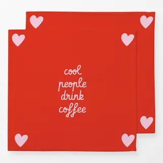 Servietten Cool People Drink Coffee
