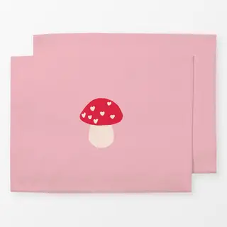Tischset Love Mushroom rosa