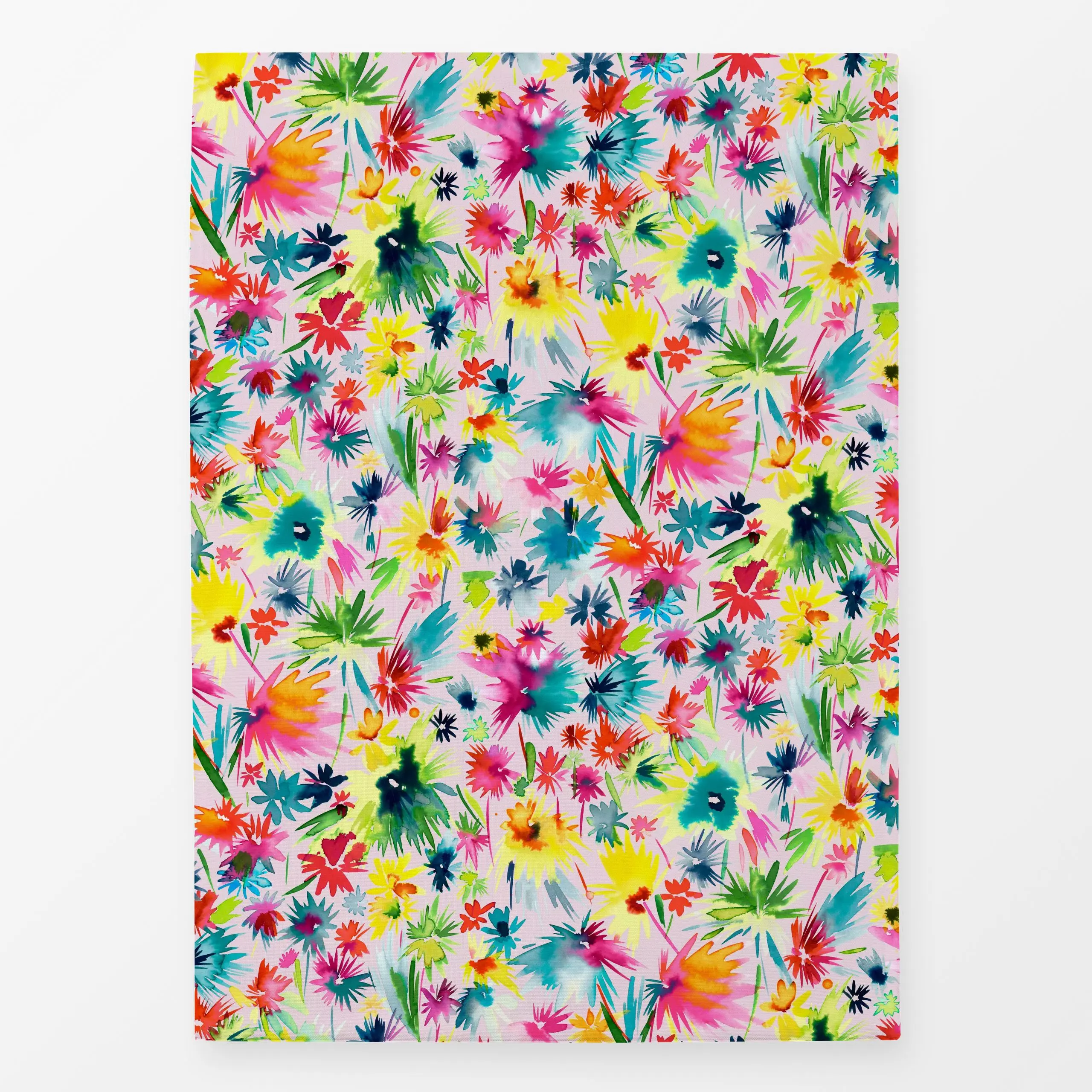 Geschirrtücher Abstract Jungle Pink - Blumen & Florales, Sommer - von „Ninola Design "; Wasserfarben, Aquarell, Farbverläufe...