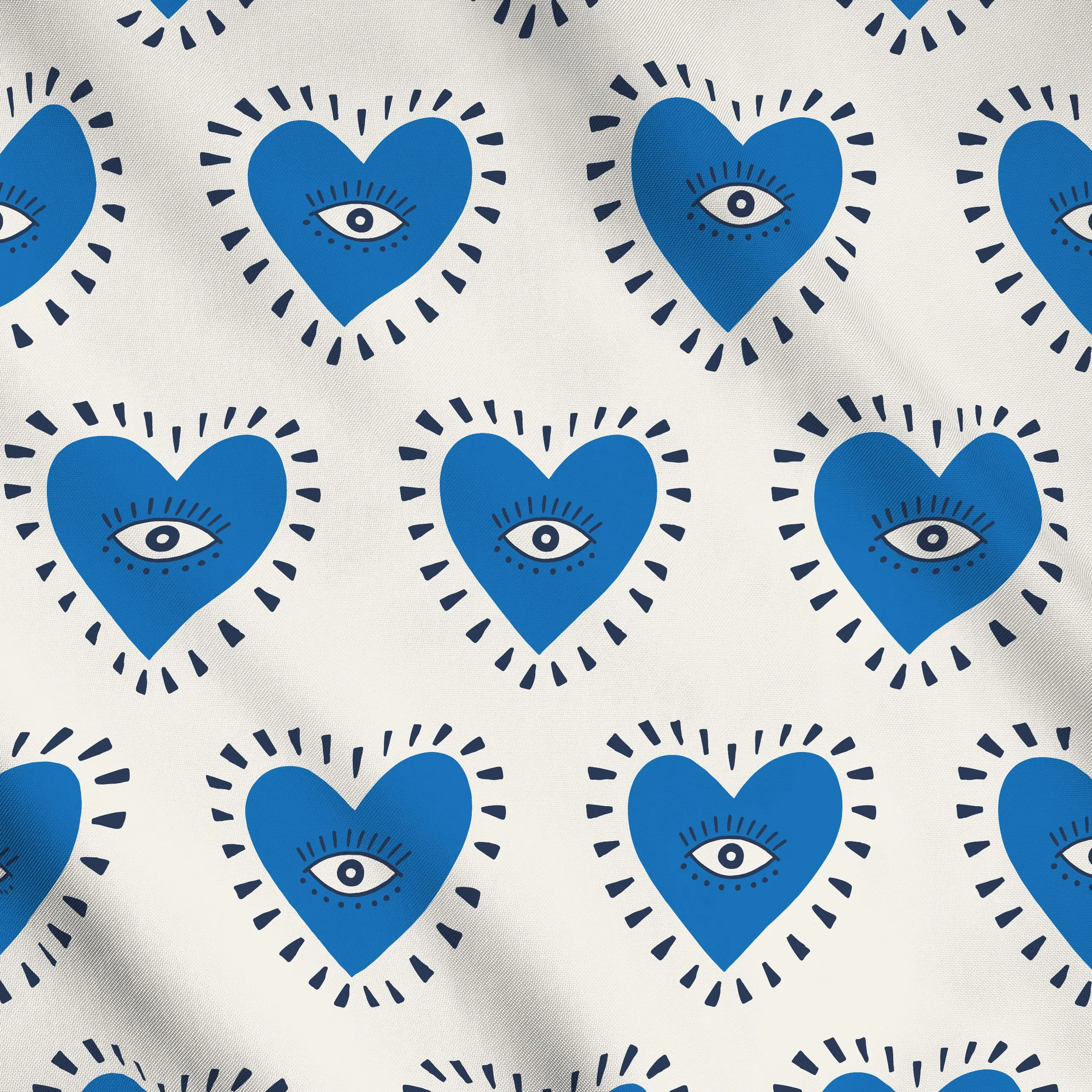 Meterware lucky heart - Liebe, Romantik & Pride, Städte & Länder, Sommer - von „Vivian Hasenclever"; boho, Sommer, mediterra...