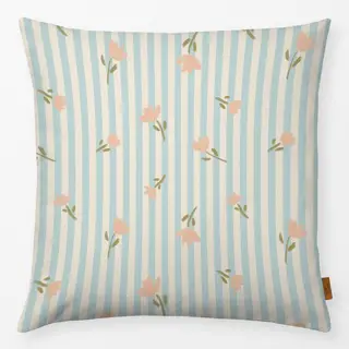 Kissen Landliebe Tulpen und Streifen