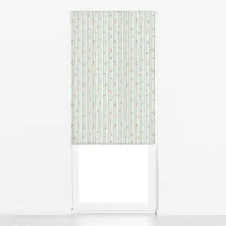 Raffrollo Landliebe Tulpen und Streifen