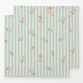 Servietten Landliebe Tulpen und Streifen