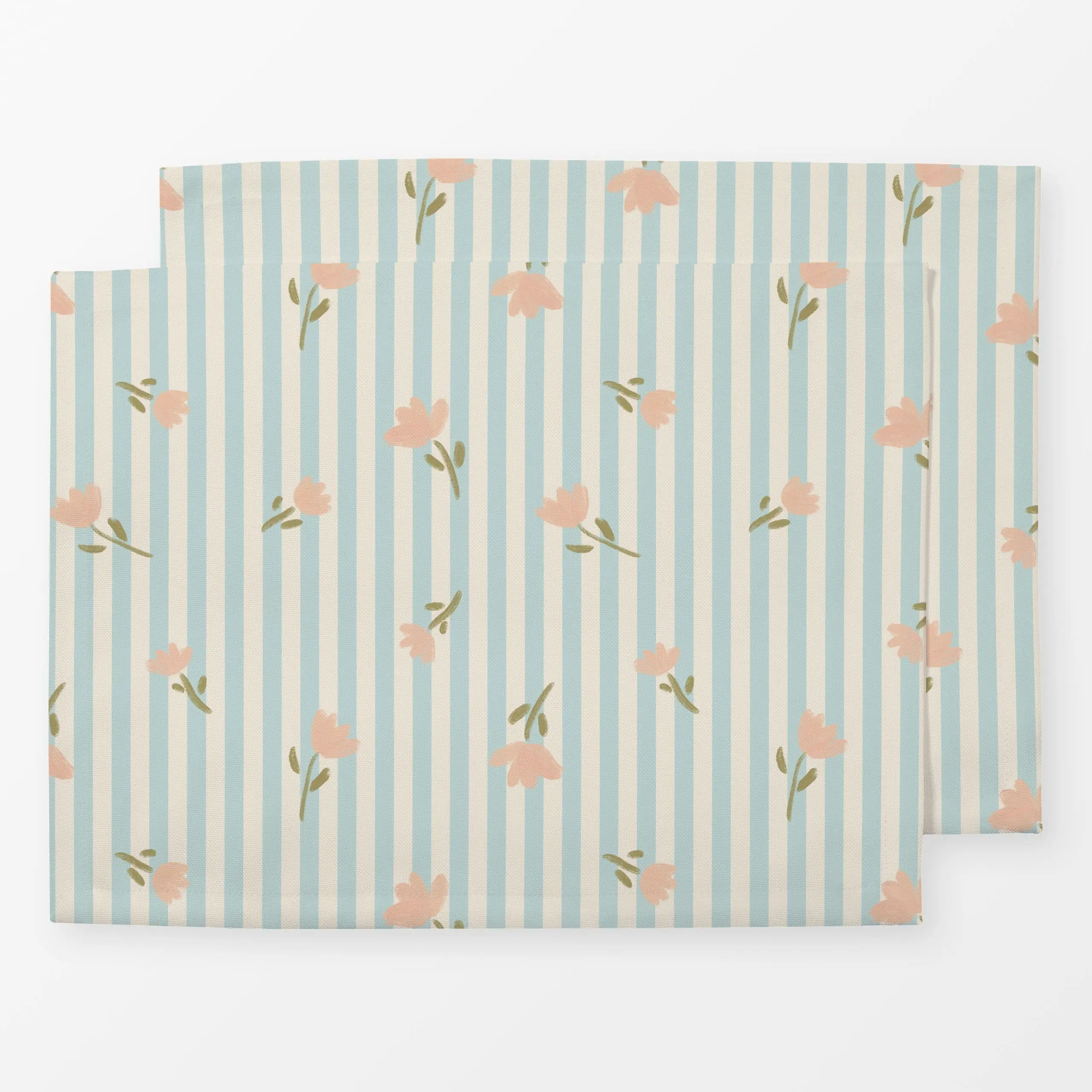 Tischset Landliebe Tulpen und Streifen - Blumen & Florales, Frühling, Ostern - von „Julia Schumacher"; Streifen, rosa, Tulpe...