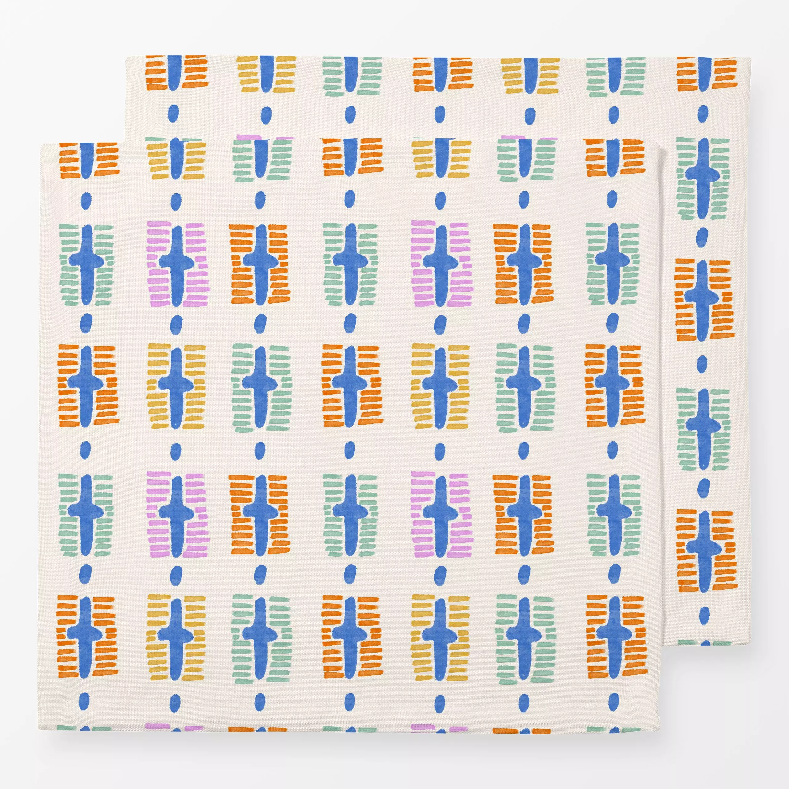 Servietten Summertime Cross - Sommer, Symbole & Muster, Retro & Vintage - von „Patries Elisabeth"; Linien, Streifen, Geometr...