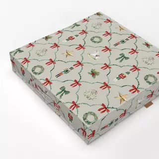 Bodenkissen Weihnachts Nostalgie beige