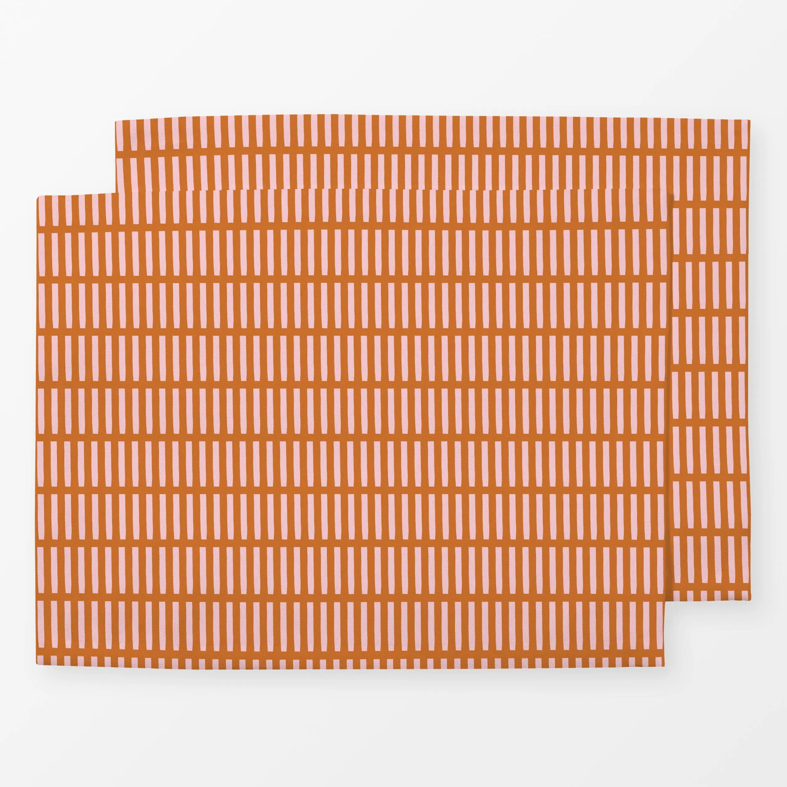 Tischset Terracotta Soft Stripes - Frühling, Symbole & Muster - von „Lisa Jasmin Bauer"; minimal, Streifen, rosa, modern, te...