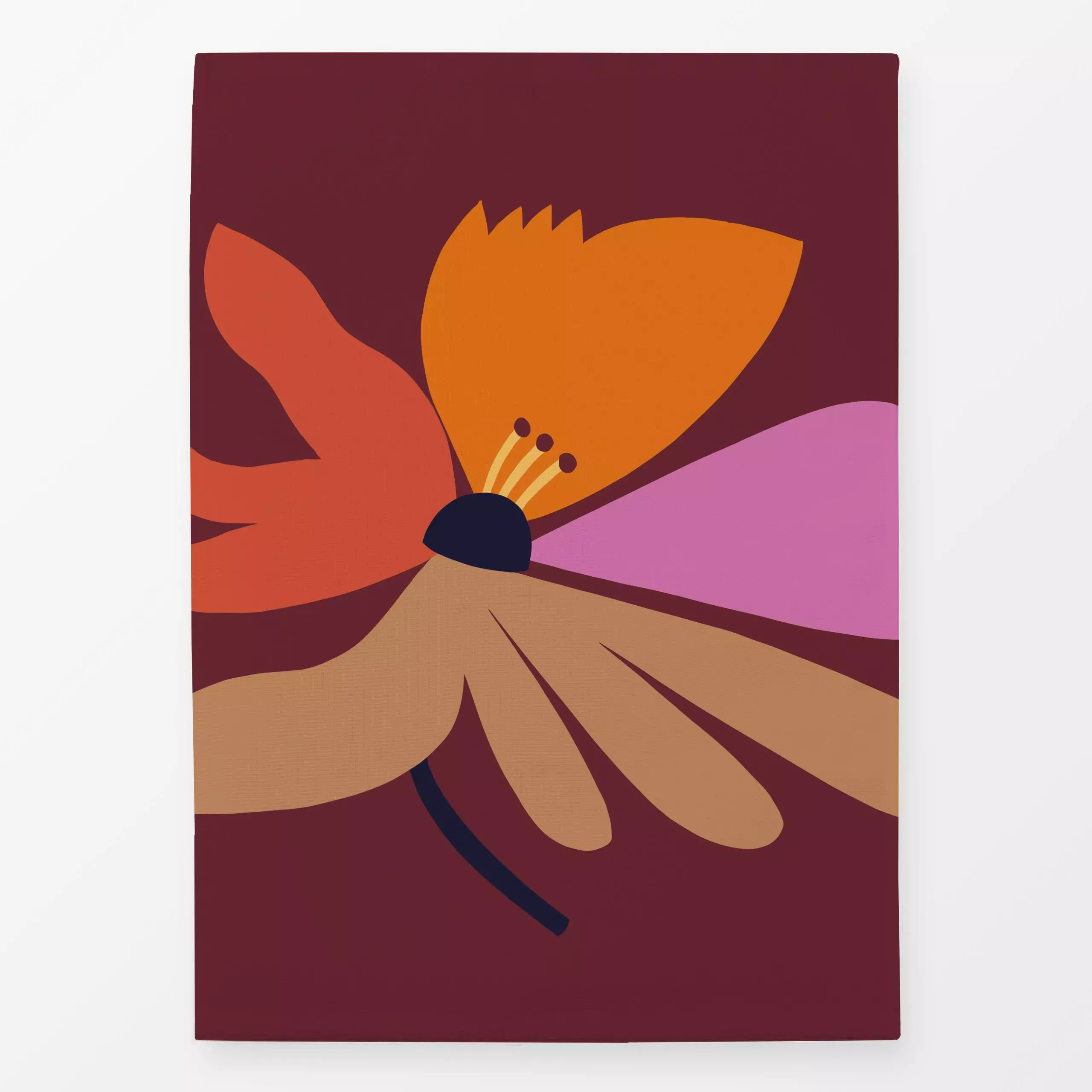 Geschirrtücher Collagen Blume - Blumen & Florales, Herbst, Pflanzen & Botanik - von „Julia Schumacher"; abstrakt, Punkte, Bl...