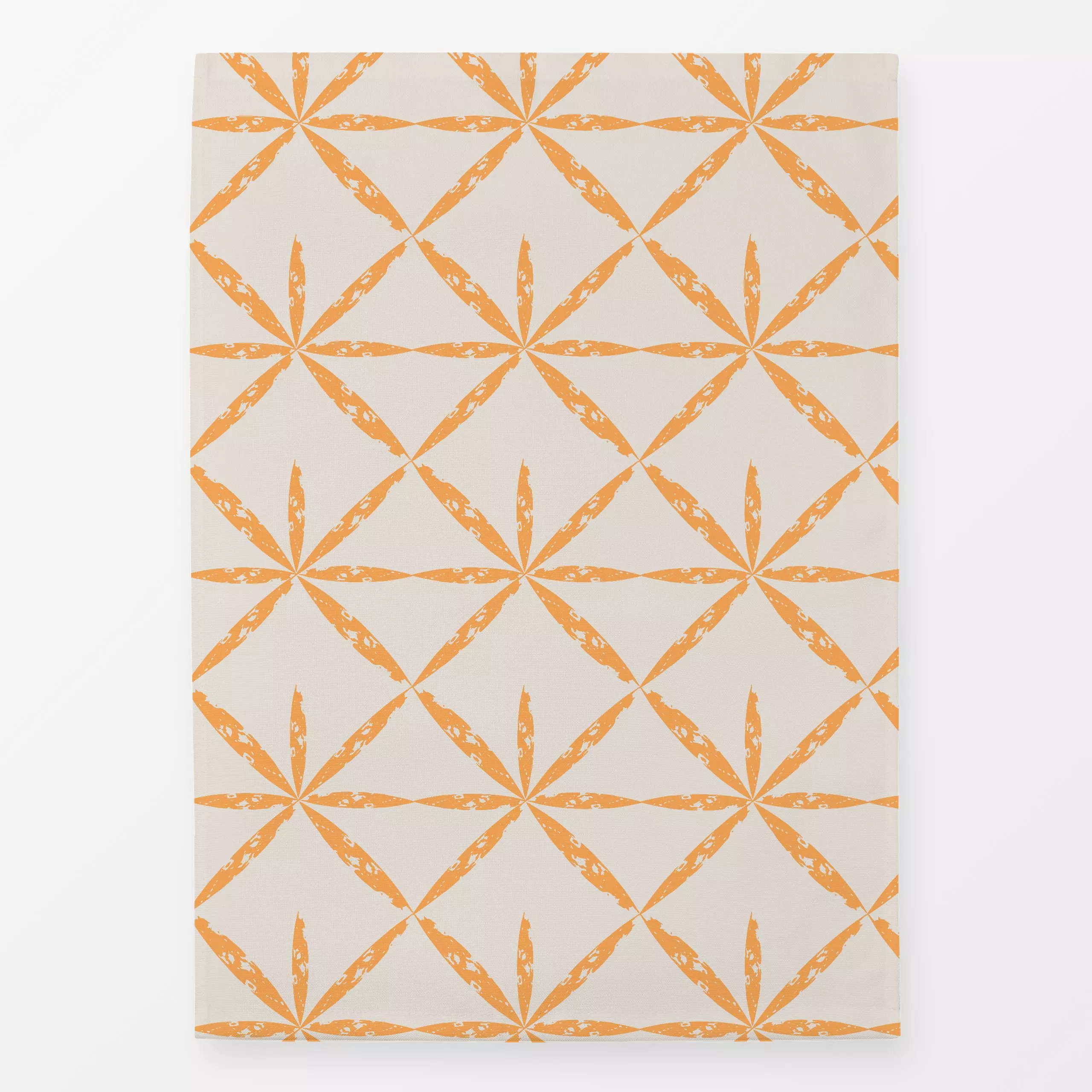 Geschirrtücher Boho Star Brush Orange - Symbole & Muster - von „Patries Elisabeth"; Muster, abstrakt, Retro, Geometrisch, bo...