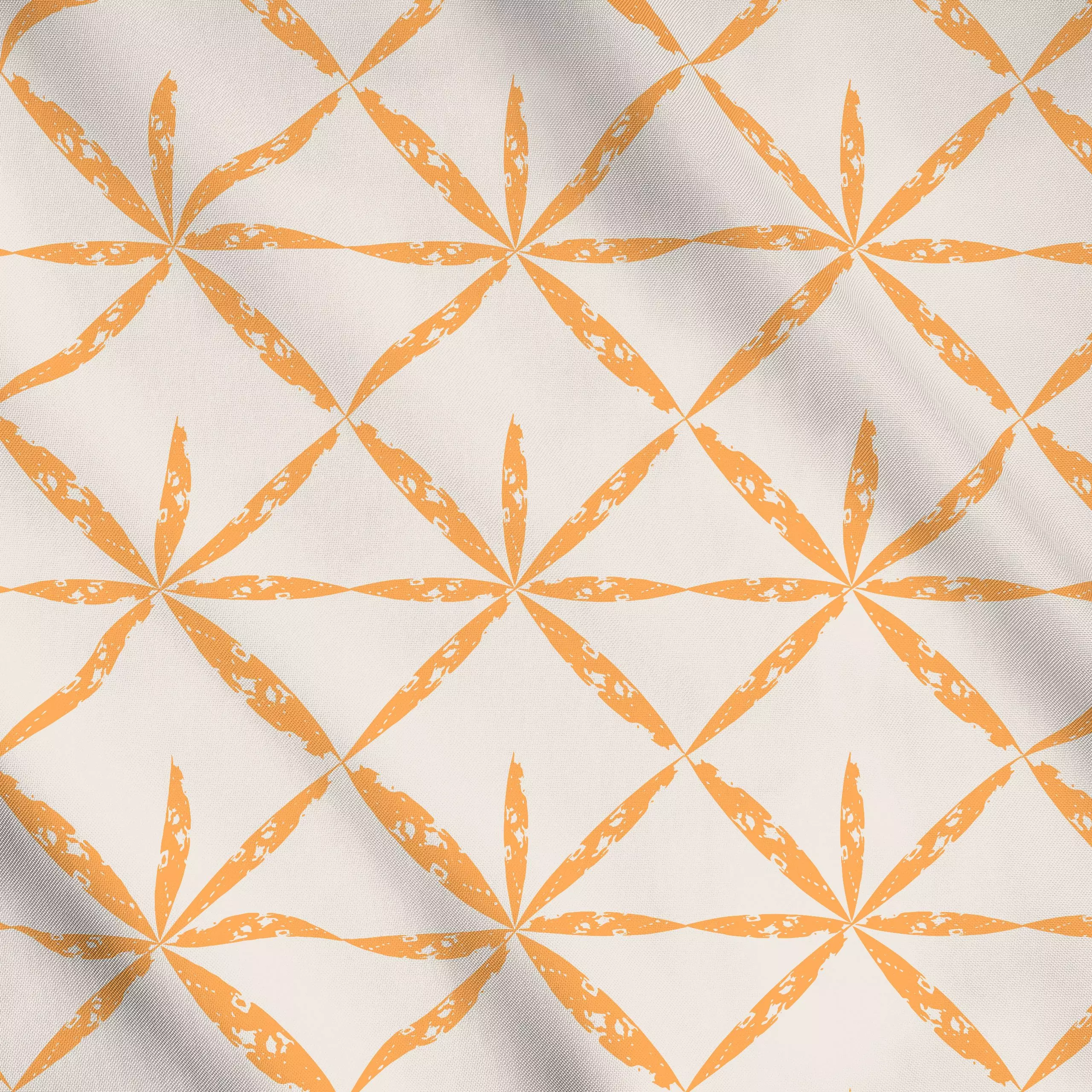 Meterware Boho Star Brush Orange - Symbole & Muster - von „Patries Elisabeth"; Muster, abstrakt, Retro, Geometrisch, boho, f...