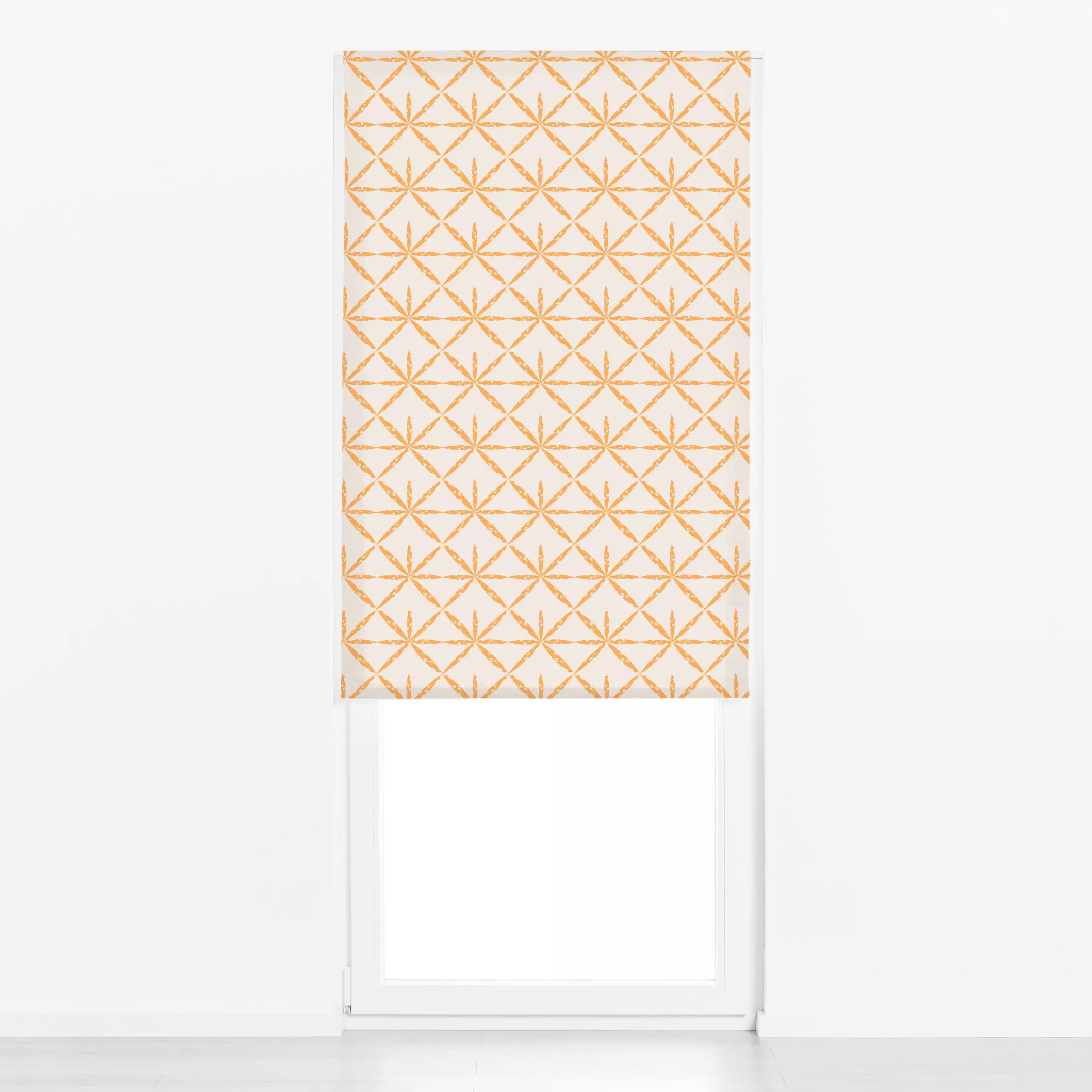 Raffrollo Boho Star Brush Orange - Symbole & Muster - von „Patries Elisabeth"; Muster, abstrakt, Retro, Geometrisch, boho, f...